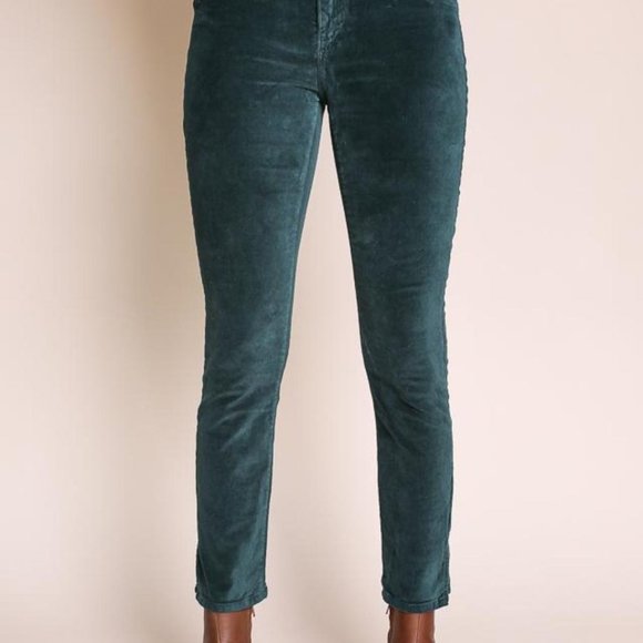 NWT 3 X 1 W3 Velvet Higher Ground Mini Split Fern Velvet Jeans - Picture 3 of 5